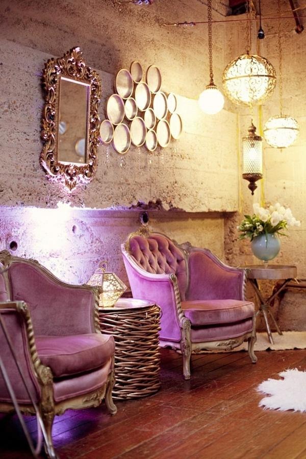 interior design ideas Throw light purple