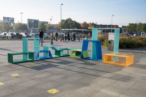 Izabela Bołoz's Intersections Modules Interlock To Form Street Furniture