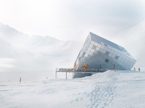 Proposed Mountain Hostel By Atelier 8000 Looks Like It Has Crashed Into The Earth