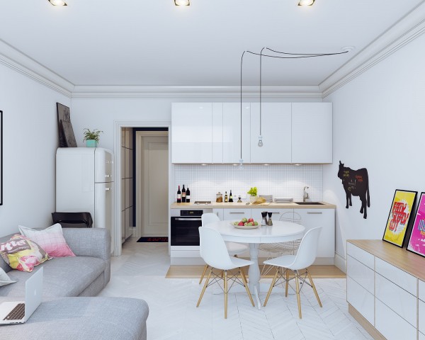 The apartment is just 25 square meters (269 square feet).