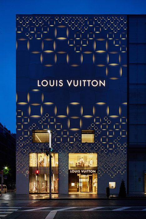 Jun Aoki designed technologic skin for Tokyo Louis Vuitton