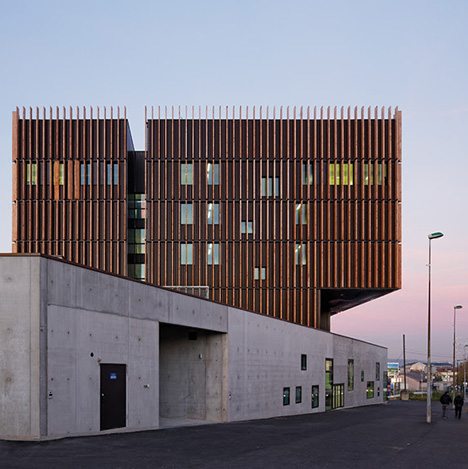 Mantois Technology Centre By Badia Berger Architectes Features Moveable Timber Shutters
