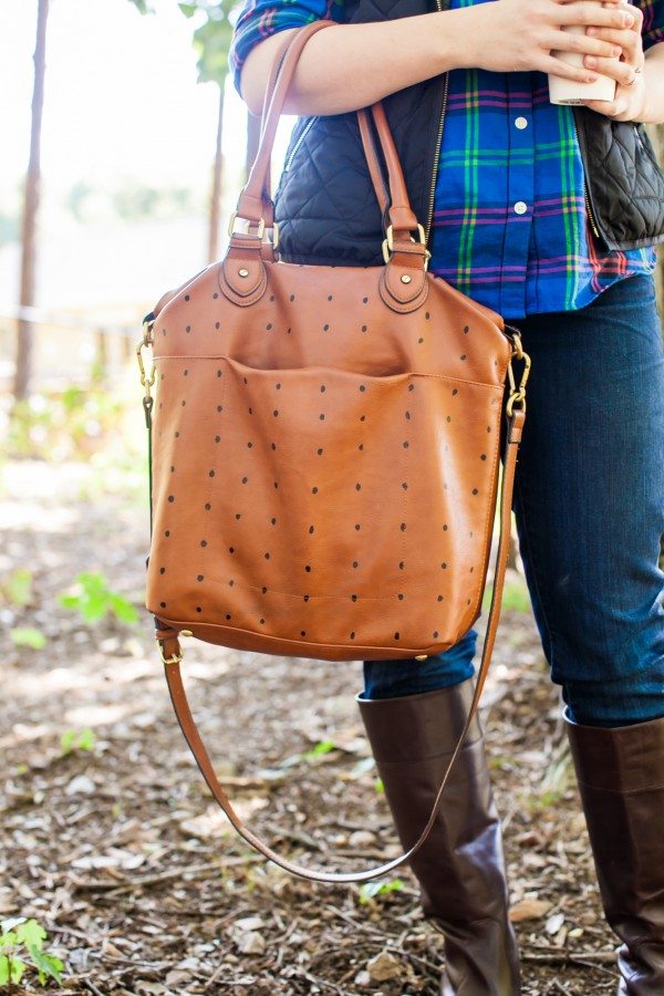 DIY Designer Look-A-Like Spotted Bag