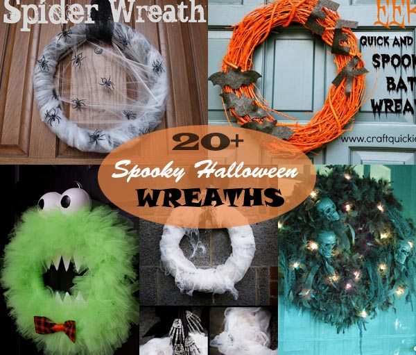 22 Handmade Ideas For Spooky Halloween Wreaths