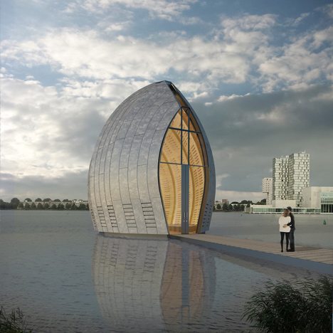Zinc-clad Chapel By René Van Zuuk To Be Built Over Almere's City Lake