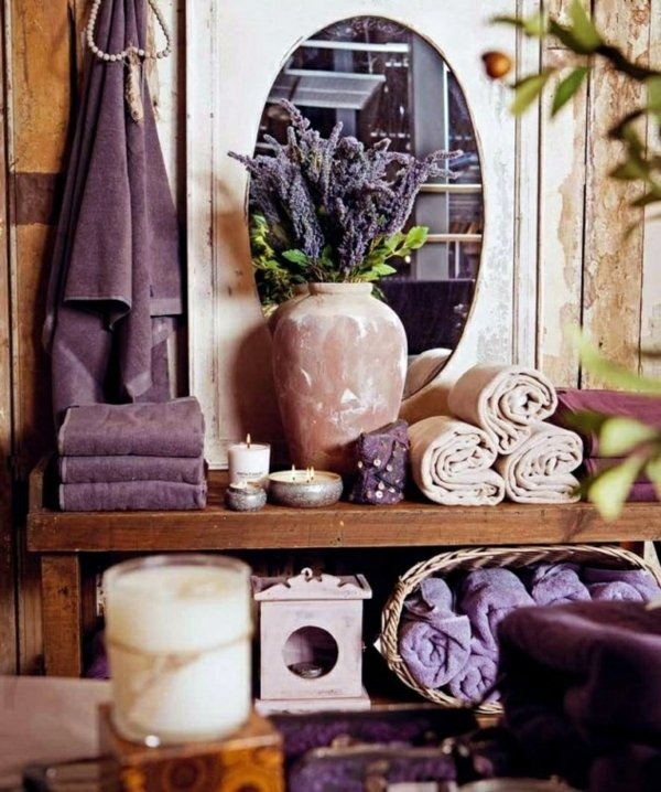 violet accent living room interior