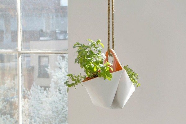 Hanging Herb Planters Made From Scrap Boat Sails